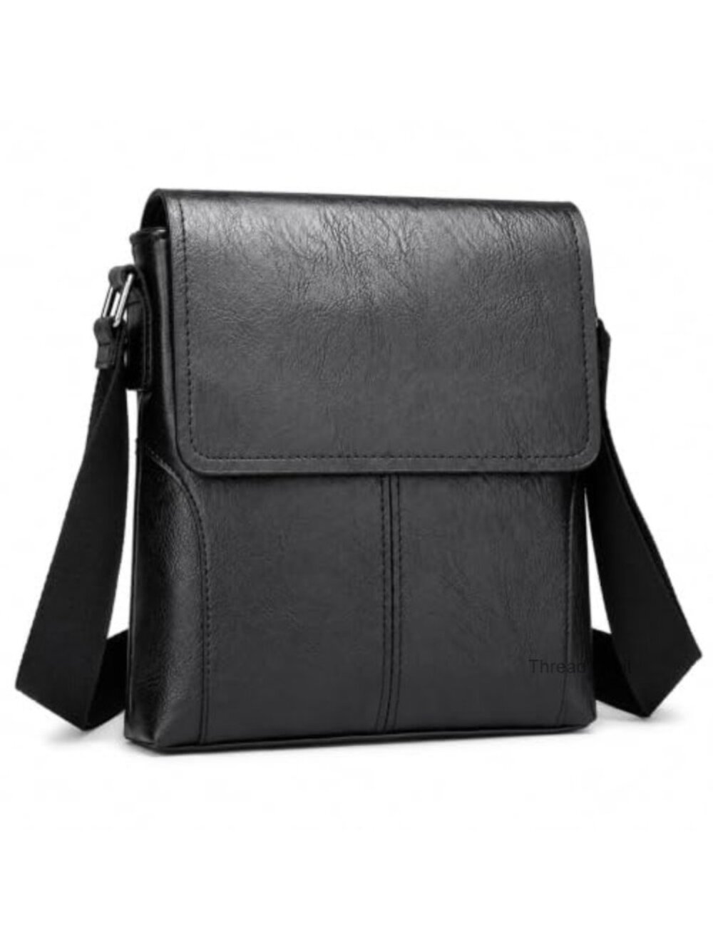 Men's Small Crossbody Bag PU Leather Slim Messenger Shoulder Satchel